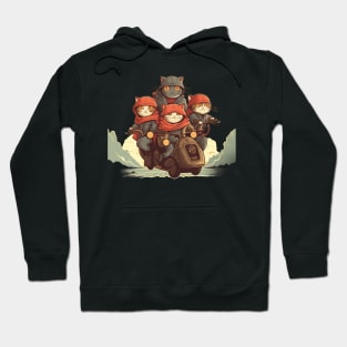 The gang of cat rider Hoodie